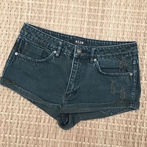 Urban Outfitters Mid-Rise Ripped Denim Shorts